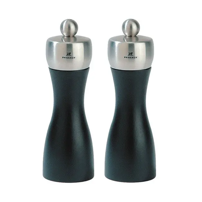 Peugeot Fidji Black Matte Dual Mill Set: Pepper & Salt – 15Cm 1