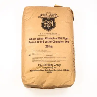 P&H Champion Whole Wheat Flour — 20 Kg Commercial Bag (Pickup Only) 1