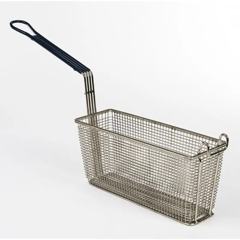 Pitco Standard Fryer Basket – 13.25" × 4.5" × 5.75", Black Handle 1