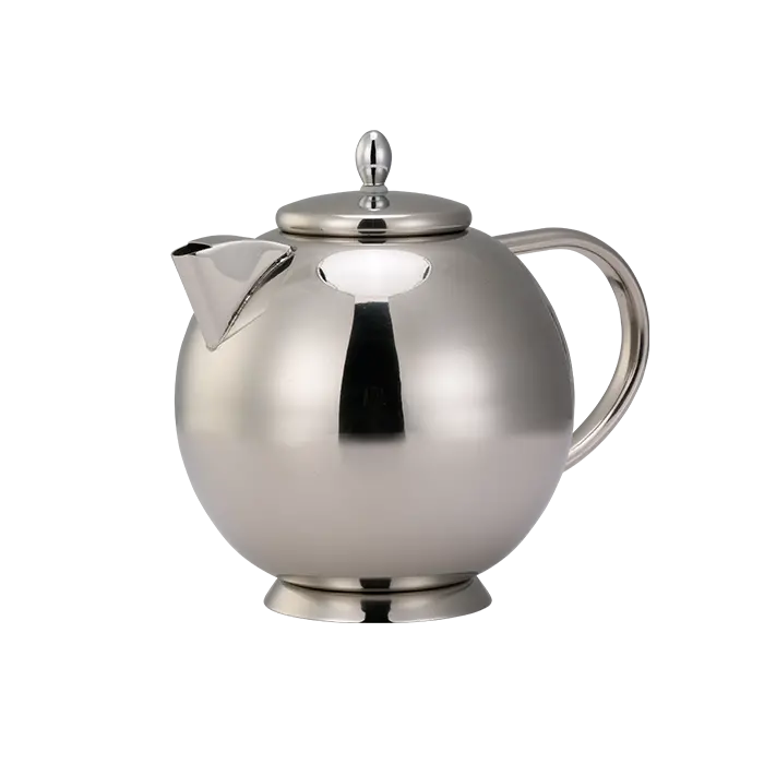 Polished Stainless Steel Classic Tea Pot – Elegant Tea Time Serving Vessel 1
