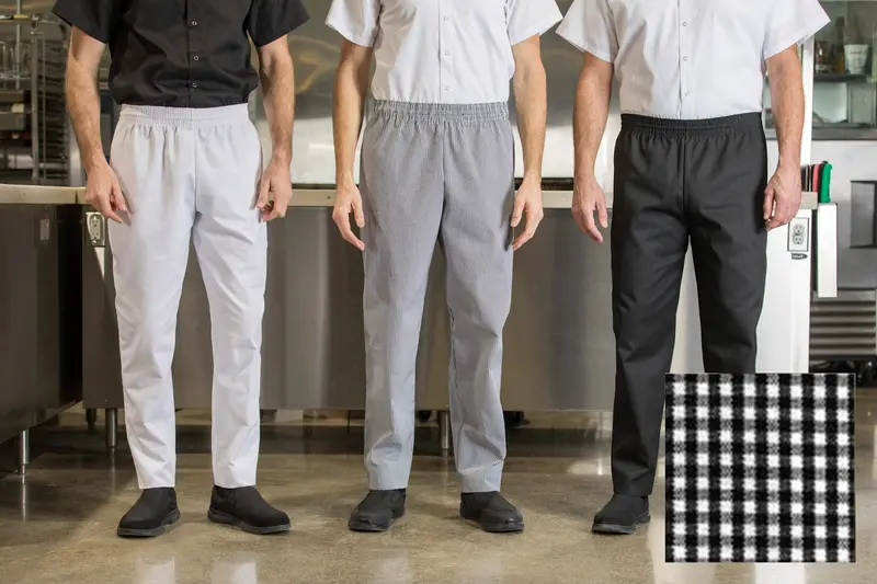 Premium Uniforms Relaxed-Fit Chef Pants In Woven Check Fabric 4
