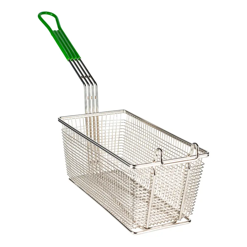 Prince Castle Ergonomic Fry Basket With Plastisol Handle – 12.125" X 6.25" X 5.25" 1