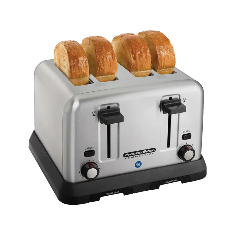 Proctor Silex 24855 Commercial 4-Slice Extra-Wide Pop-Up Toaster – 1750W 1