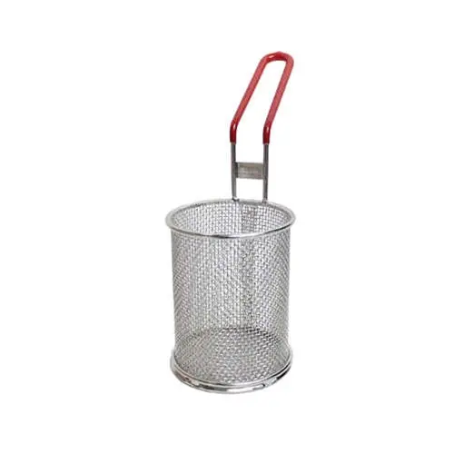 Pronto Pasta Cooking Basket – Stainless Steel With Red Ergonomic Handle, 4.38" X 5.5" 1