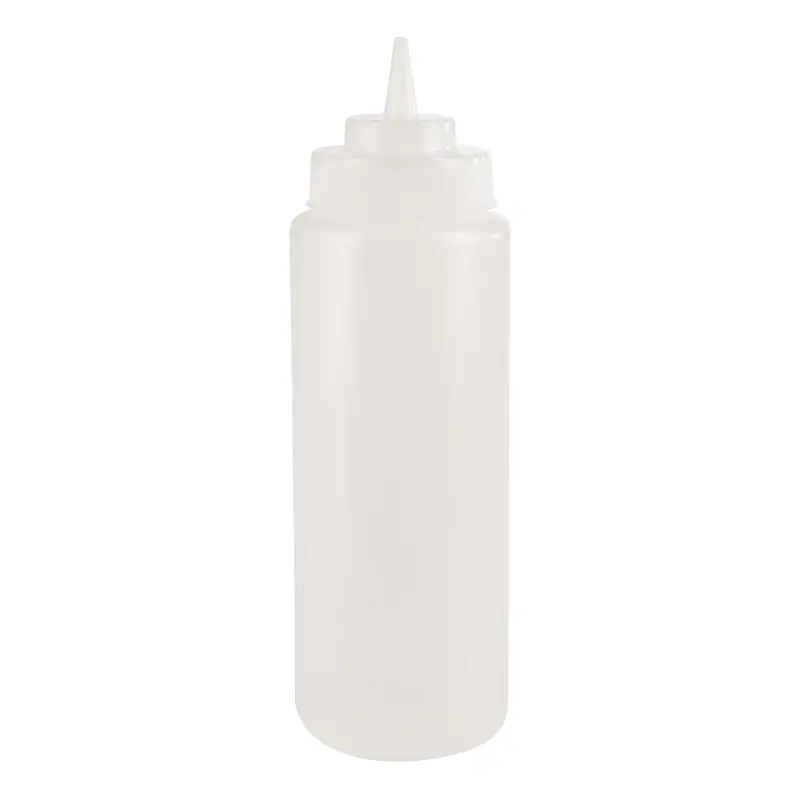Rabco 32-Ounce Clear Wide-Mouth Squeeze Bottle For Sauces & Dressings 1