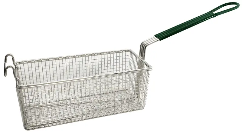Rabco Fryer Basket – 13.25" X 6.5" X 5.75", Green Handle 1