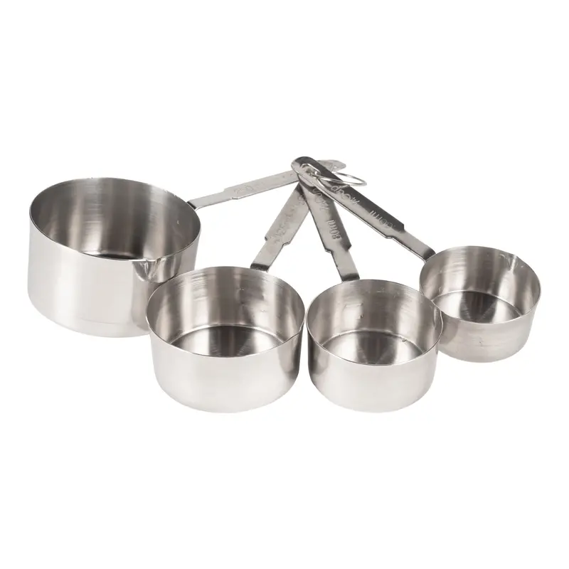 Rabco Heavy-Duty Stainless Steel Measuring Cup Set – 4-Piece Precision Kitchen Tool 1