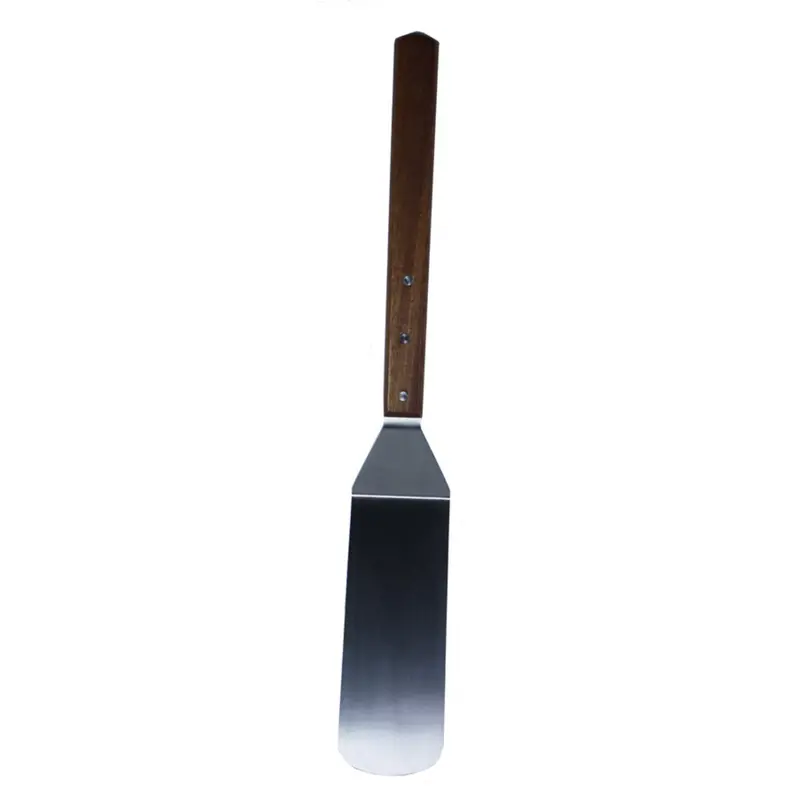 Rabco Long-Handle Hamburger Turner – 8" X 3", Wooden Handle 1