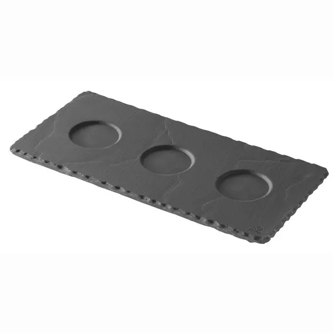 Revol Basalt Slate 3-Compartment Rectangular Tray – 9.75 X 4.75 Inches 1