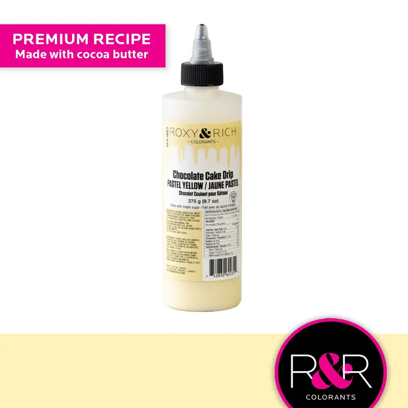 Roxy & Rich Pastel Yellow Cake Drip Glaze – 9.7 Oz 1
