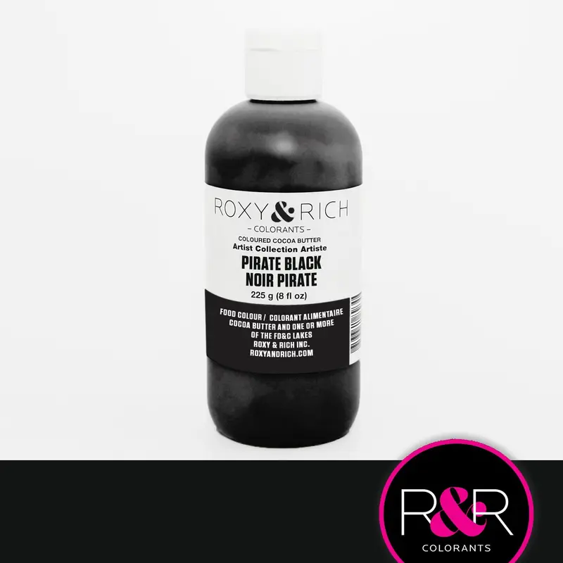 Roxy & Rich Pirate Black Cocoa Butter – 8 Oz Deep Matte Chocolate Colour 1