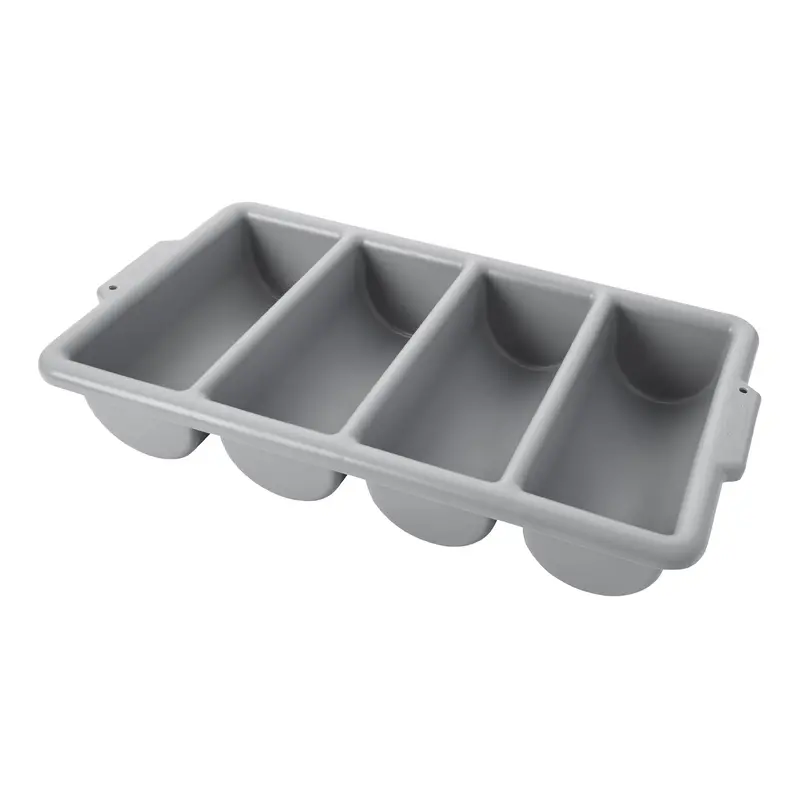 Rubbermaid 4-Compartment Cutlery Organizer Bin – Grey 1