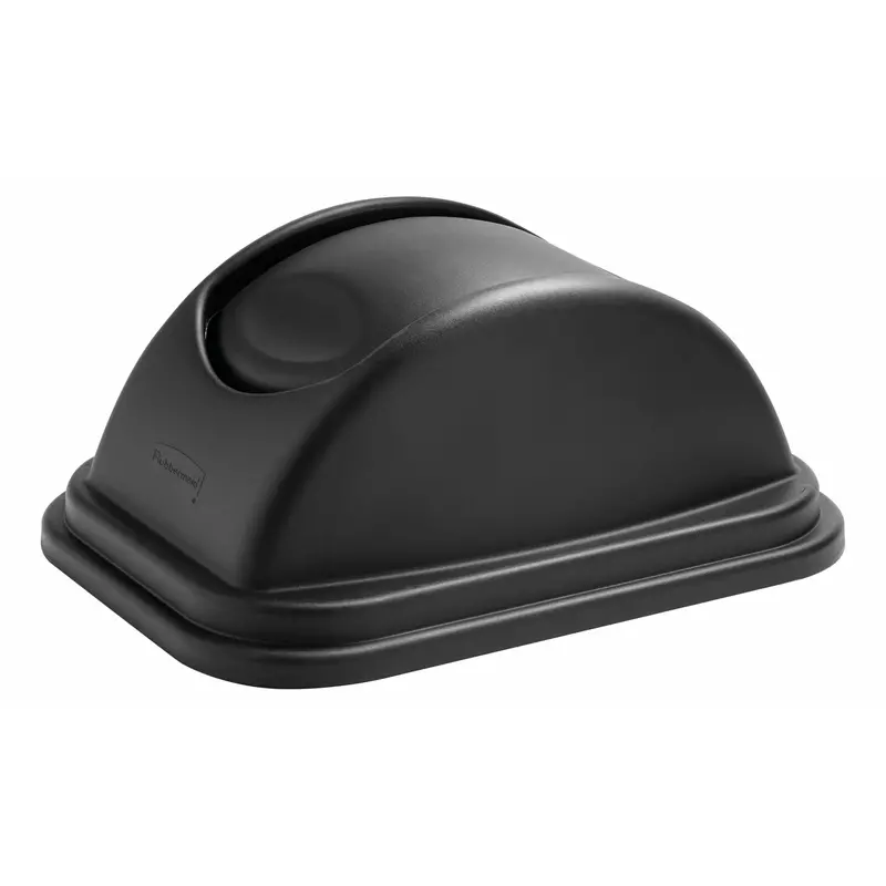 Rubbermaid 41-Quart Swing-Top Wastebasket – Black 1