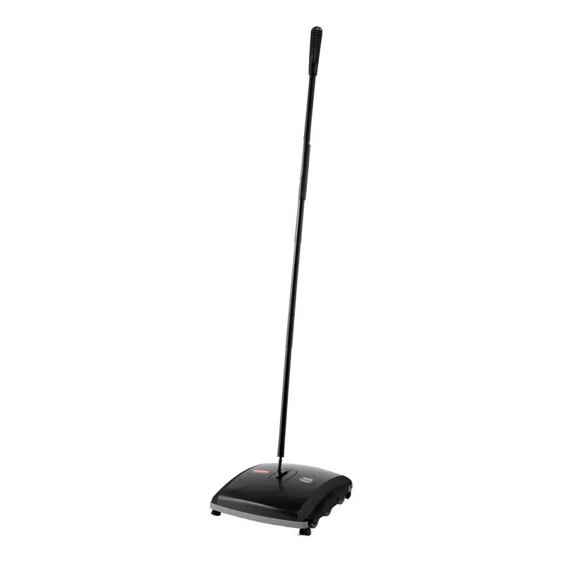 Rubbermaid Dual-Action Mechanical Sweeper – Black Bristle Floor Cleaner 1