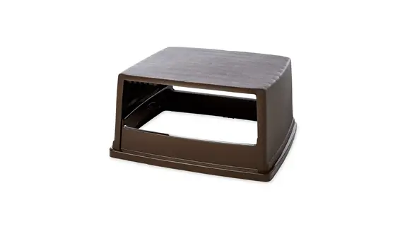 Rubbermaid Glutton 56-Gallon Hooded Waste Container – Dark Brown – Final Sale 1