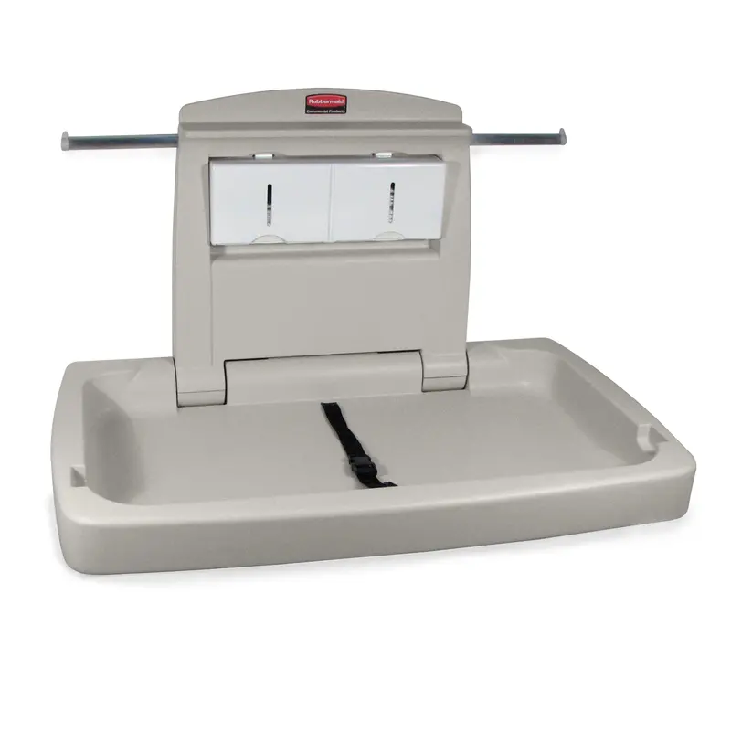 Rubbermaid Horizontal Baby Changing Station In Sleek Silver Finish 1