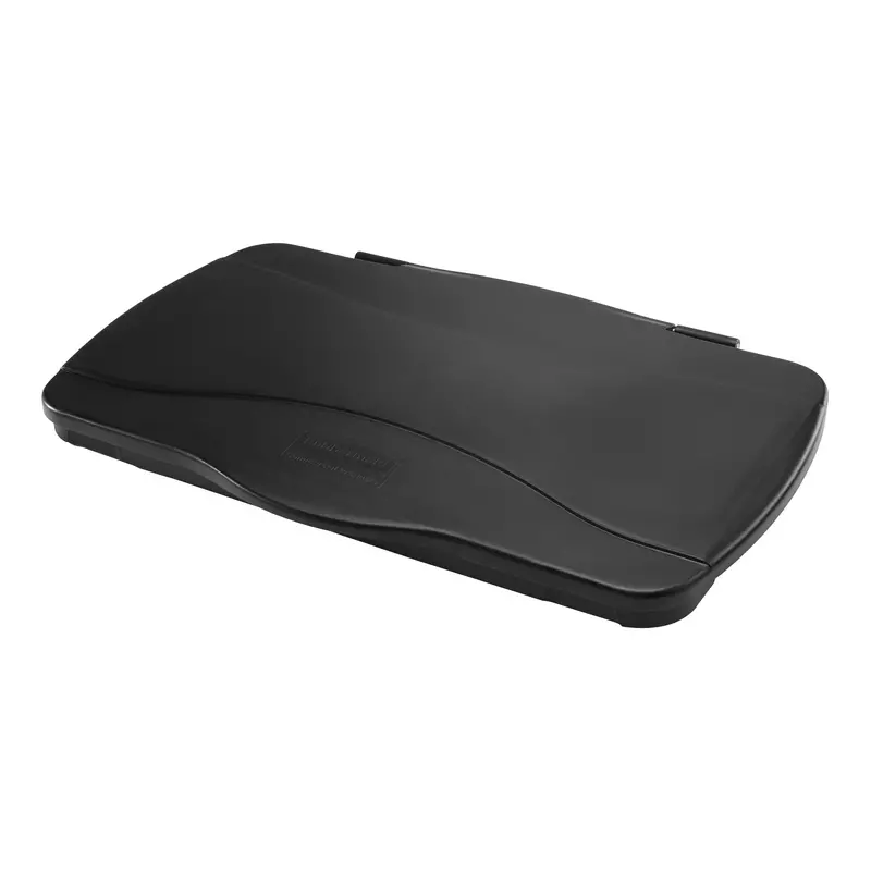 Rubbermaid Slim Jim Hinge-Lid Waste Container – Sleek Black Design 1