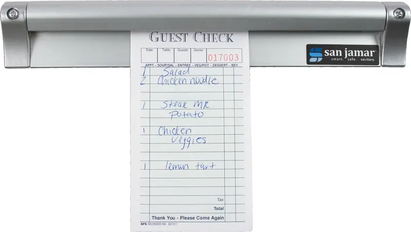 San Jamar Aluminum Slide Check Rack 1