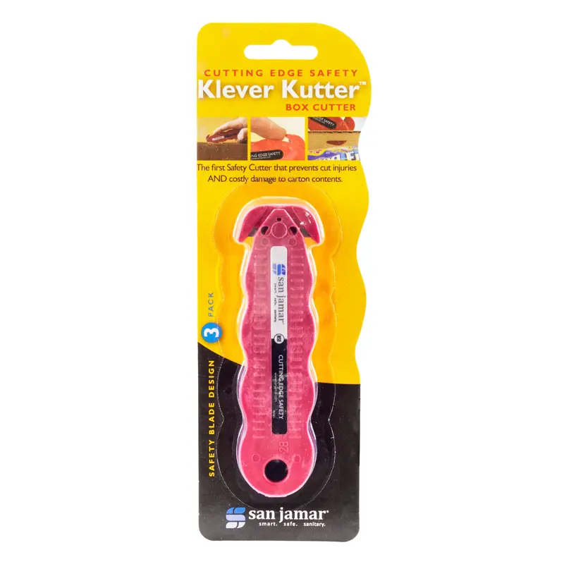 San Jamar Klever Cutter Red Box Cutter – 3-Pack 1