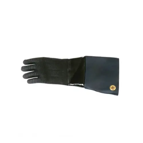 San Jamar Rotissi-Glove Heat-Resistant Gloves – 17" Black Neoprene (2-Pack) 1