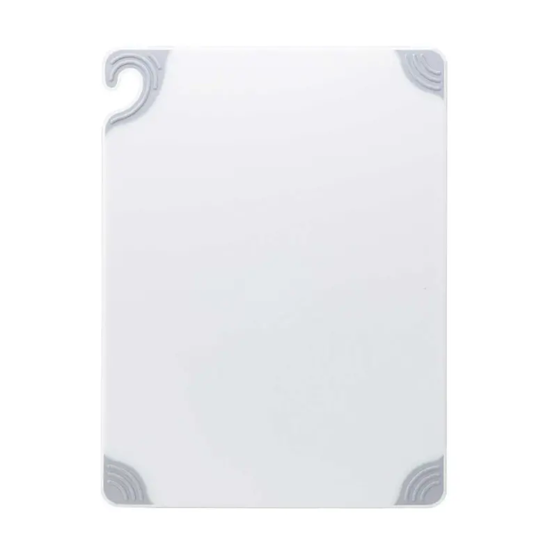 San Jamar Saf-T-Grip White Cutting Board – 12 In X 18 In X 0.5 In Non-Slip Surface 1