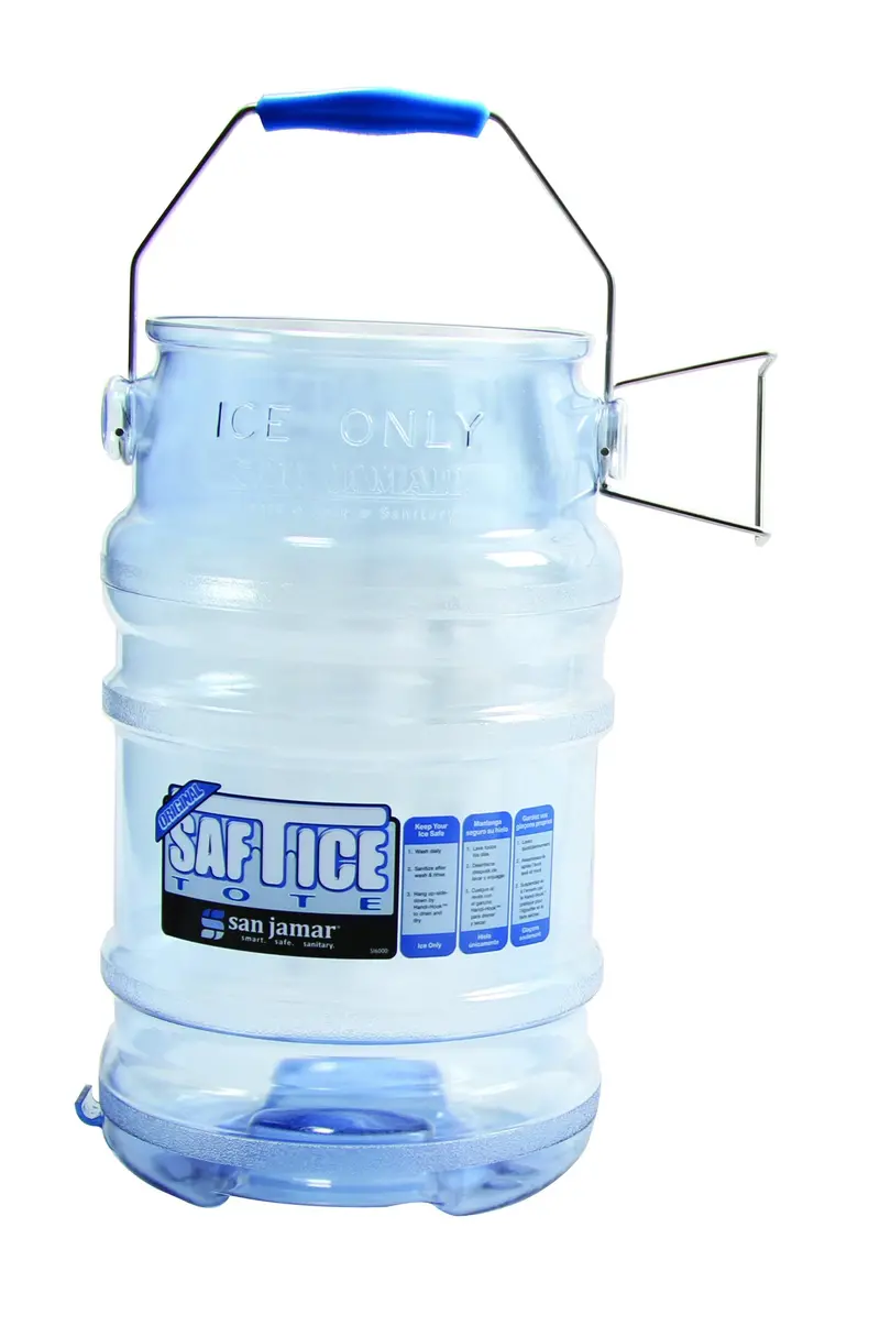 San Jamar Saf-T-Ice 6-Gallon Heavy-Duty Ice Transport Tote 1