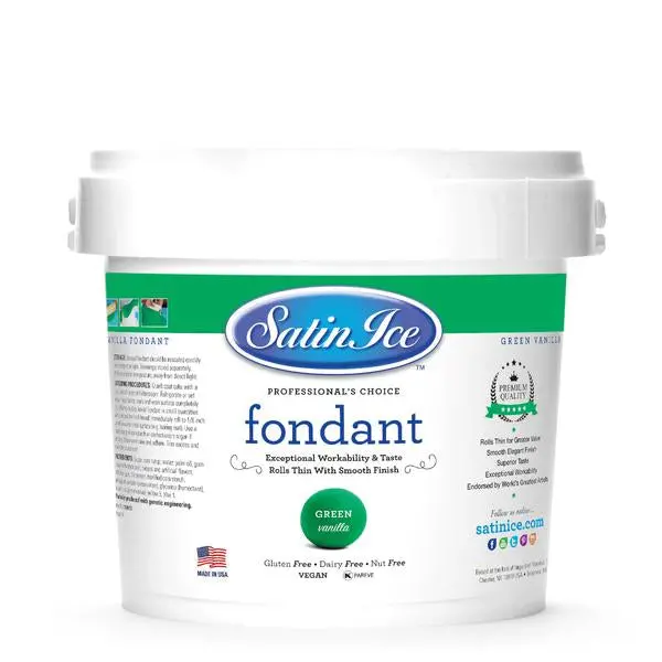 Satin Ice Green Fondant – 2.5 Kg Roll 1