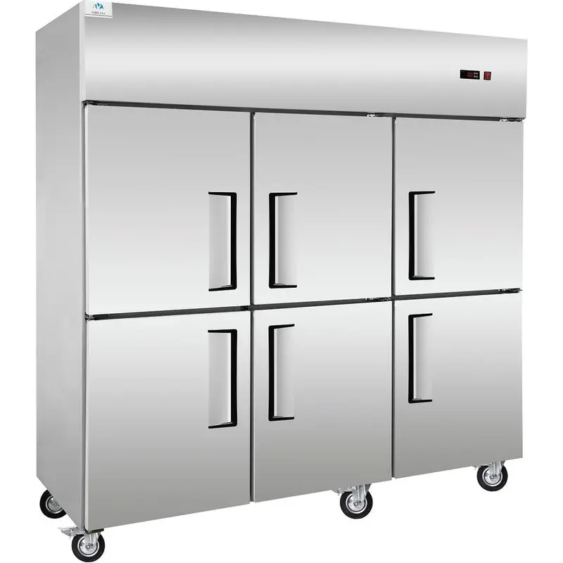 Scd-660B 72-Inch Dual-Zone Reach-In Refrigerator/Freezer – Chef Aaa With Six Solid Half Doors 1