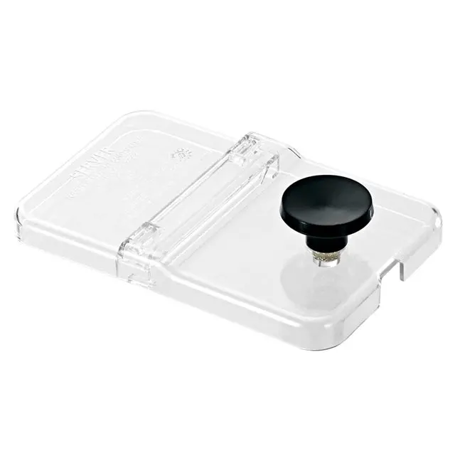Server 1/9-Size Fountain Jar Lid – Hinged Clear Plastic Cap 1
