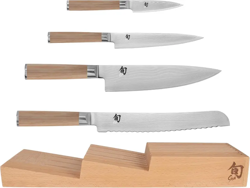 Shun Classic Blonde In-Drawer Knife Set – 5-Piece Space-Saving Storage 1