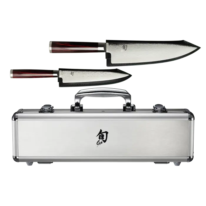 Shun Kohen Anniversary 2-Piece Knife Set With Leather Sheaths & Hard-Case Storage 1