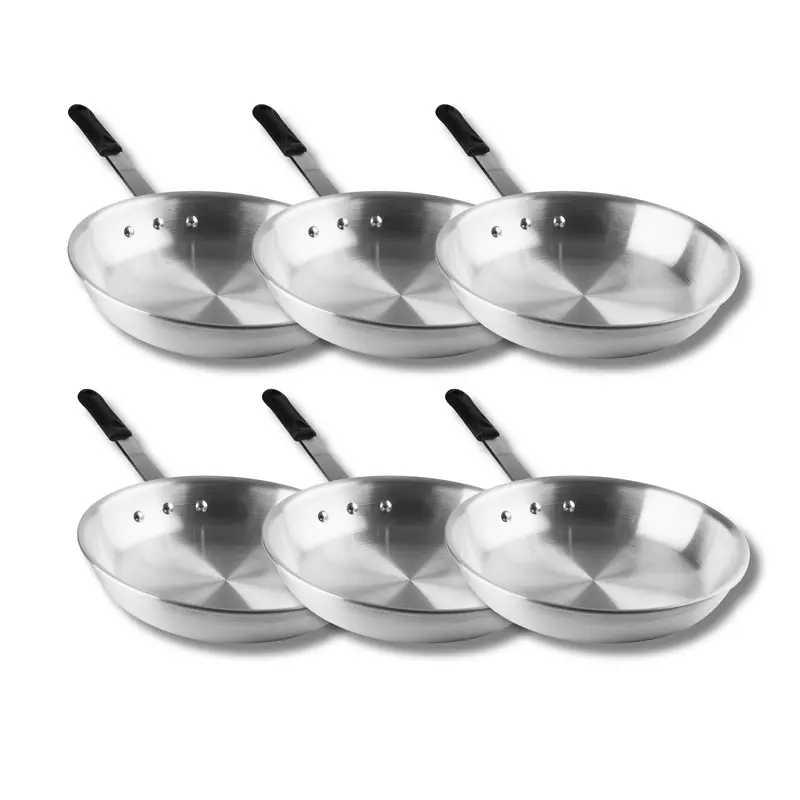Signaturewares 12-Inch Aluminum Frying Pan Set – Natural Finish (6-Pack) 1