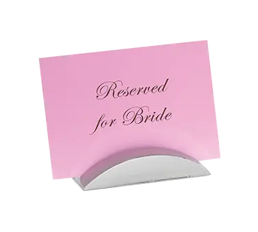 Slim Stainless Steel Business Card Holder – 4" X 1" Desktop Display 1