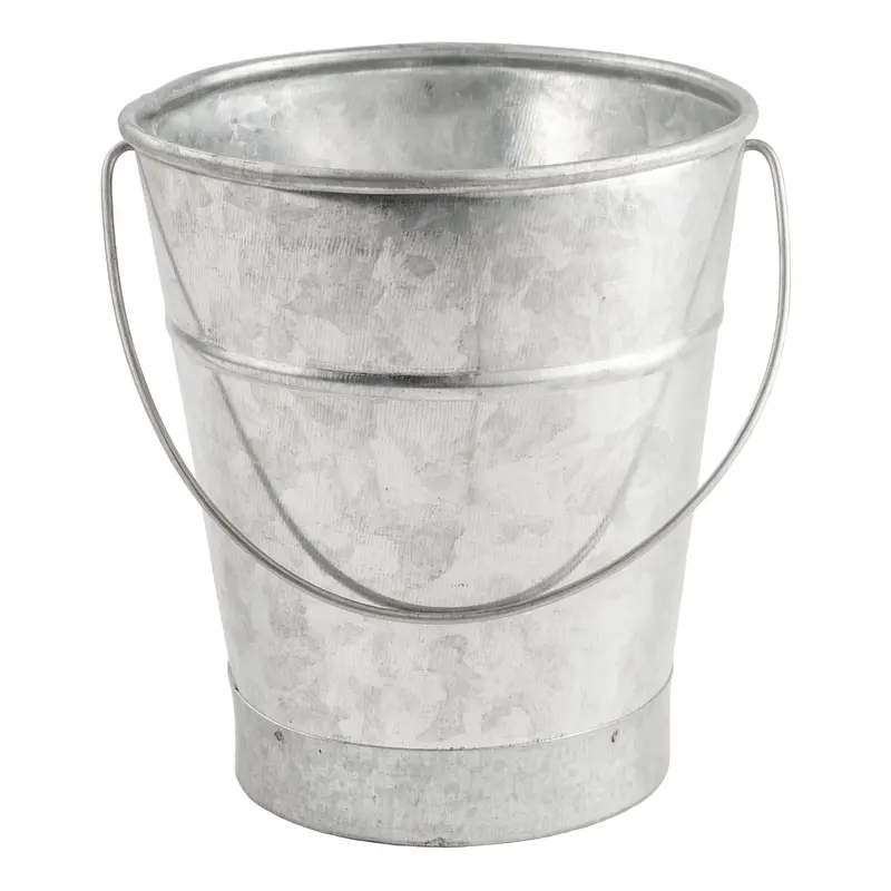 Small Galvanized Metal Serving Pail – 18 Oz Vintage-Inspired 1