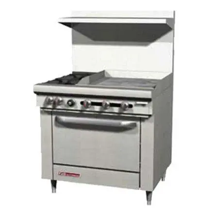 Southbend S36D-2Gl 36-Inch Combo Range – 24-Inch Griddle + 2 Burners + 1 Oven, Ng 1