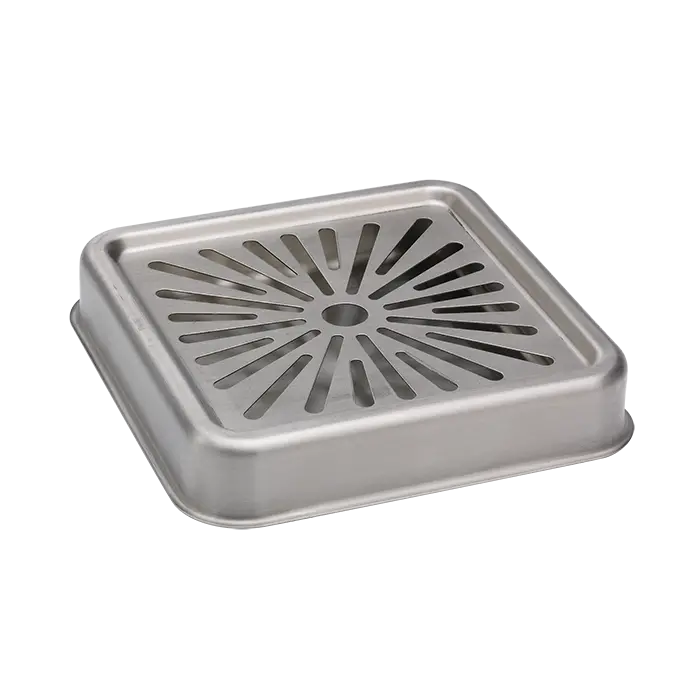 Square Stainless Steel Drip Tray – 6-Inch Size 1