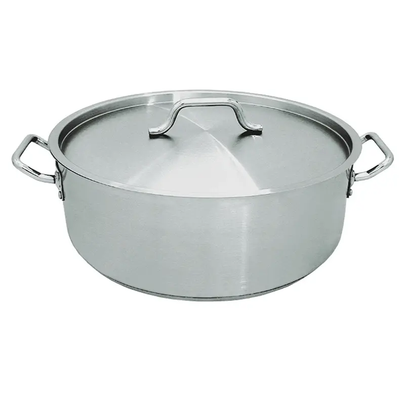 Stainless Steel Induction-Compatible Brazier – 15-Quart With Lid 1