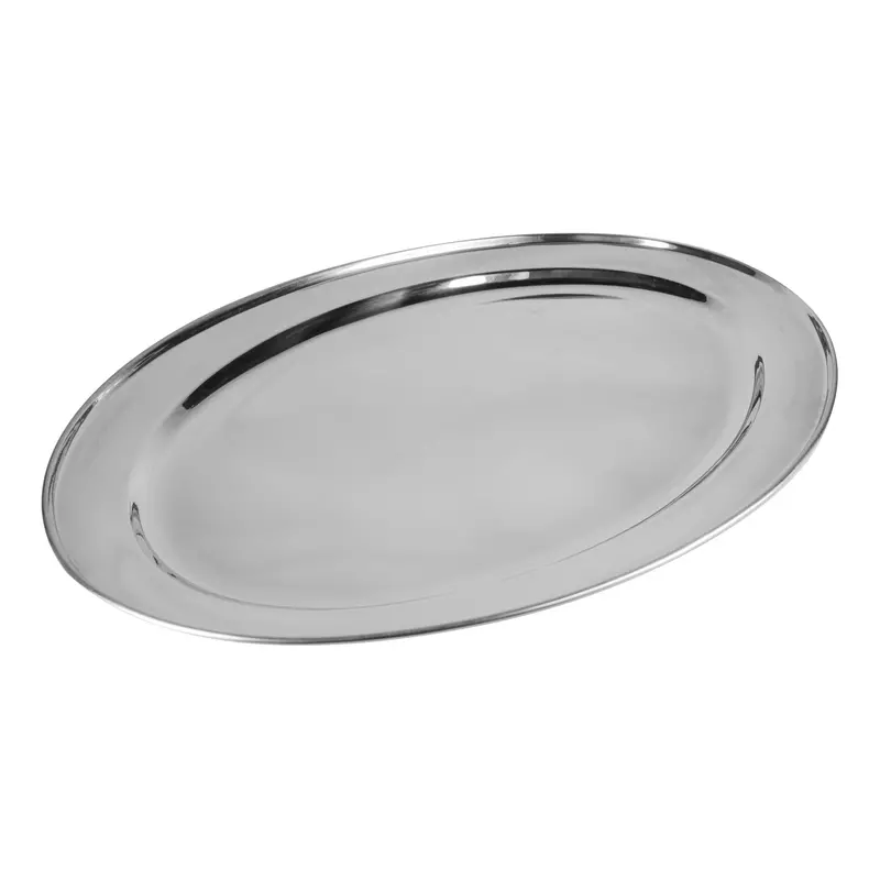 Stainless Steel Oval Serving Platter By Browne – Commercial-Grade 7