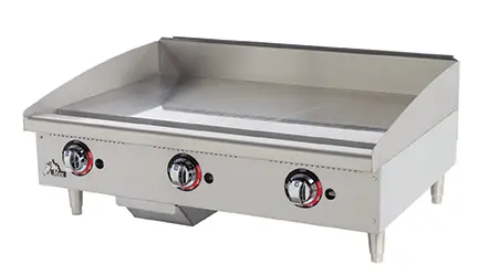 Star-Holman Star Max Manual Gas Griddle – 36" Polished Steel Cooking Surface 1