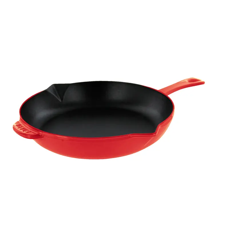 Staub 10-Inch Cherry-Tone Fry Pan – Enameled Cast Iron Skillet 1