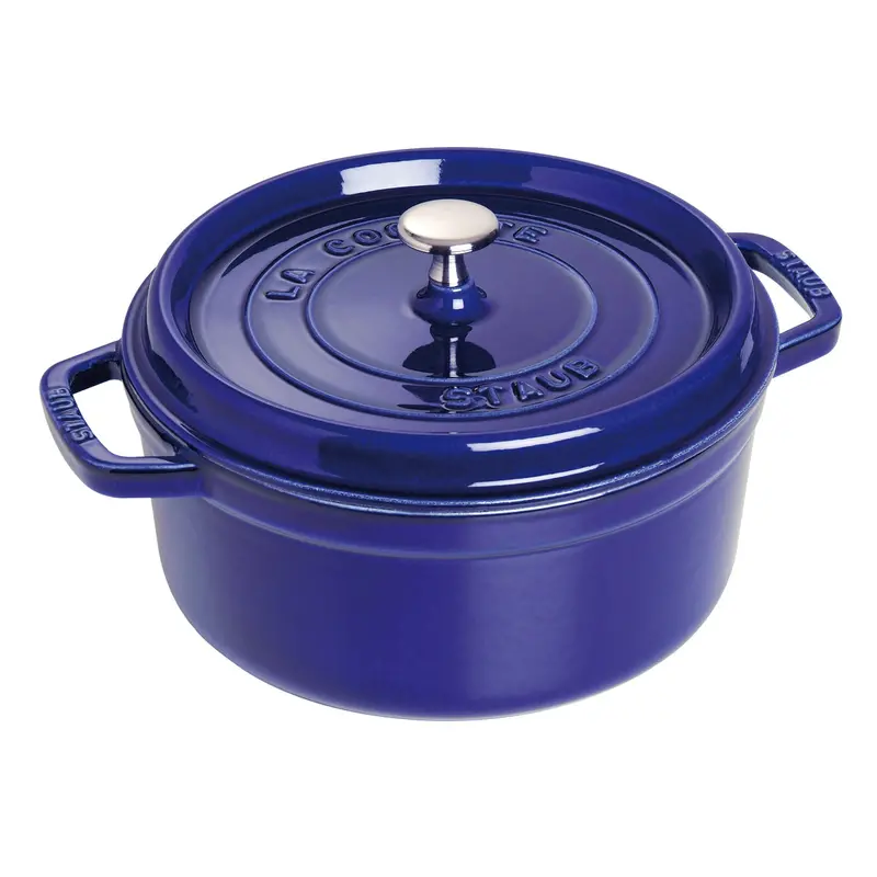Staub 2.75-Quart Round Dutch Oven In Dark Blue Enamel 1