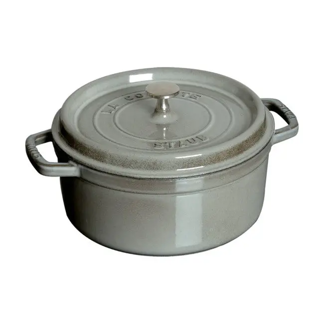 Staub 5.5-Quart Round Enamel Cast Iron Cocotte In Graphite Grey 1