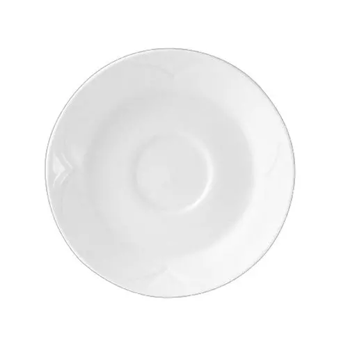 Steelite Bianco 6-Inch Rimmed White Saucer (36-Pack) 1