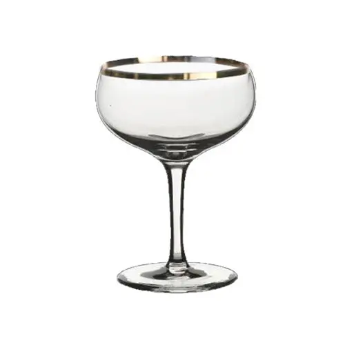 Steelite Paris Gold-Rimmed Champagne Coupe Glass – 8 Oz, 24-Pack 1