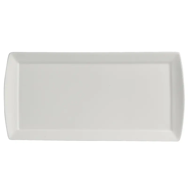 Steelite Parliament Curved-Rim Rectangular Serving Tray – 11.5" X 5.5", 12-Pack 1