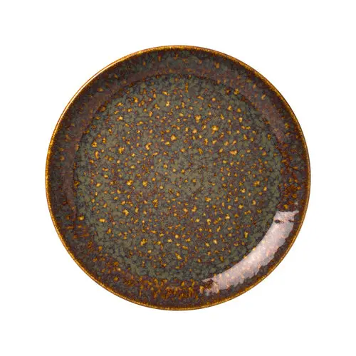 Steelite Vesuvius Coupe Dinner Plate – 8", Amber Glaze (12-Pack, Final Sale) 1