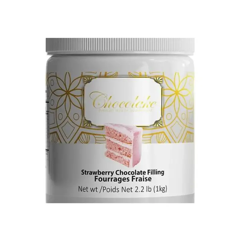 Strawberry-Infused Chocolate Filling – 1 Kg Tub 1