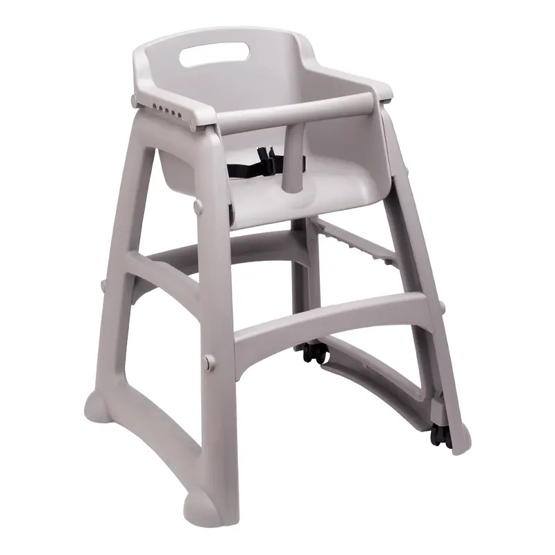 Sturdy Chair High Chair With Casters – Silver 1