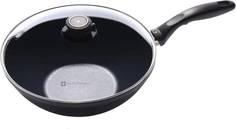Swiss Diamond 11-Inch Wok With Glass Lid 1