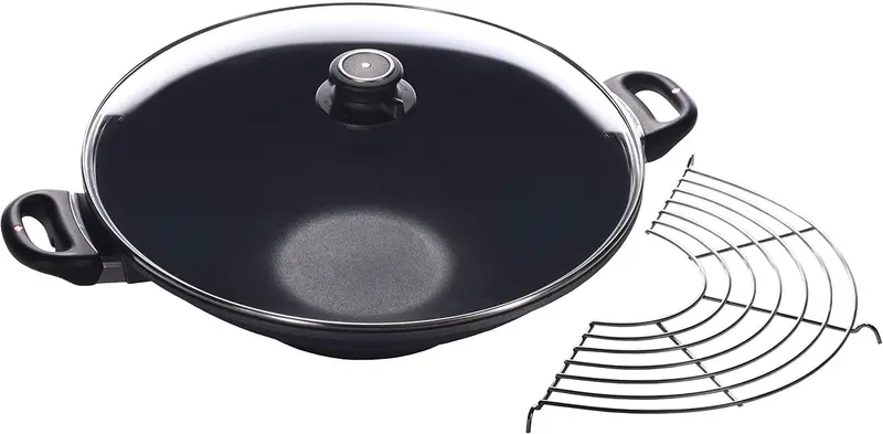 Swiss Diamond 14.1-Inch Wok With Rack And Glass Lid 1